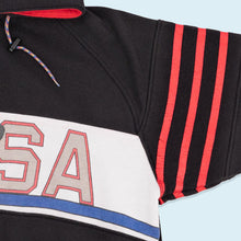 Lade das Bild in den Galerie-Viewer, USA Olympia Hoodie 90er, schwarz, M/L