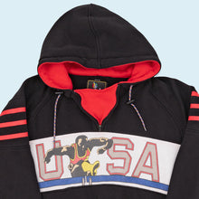 Lade das Bild in den Galerie-Viewer, USA Olympia Hoodie 90er, schwarz, M/L