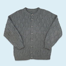 Lade das Bild in den Galerie-Viewer, Cardigan 90er, grau, L/XL