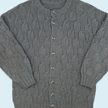 Lade das Bild in den Galerie-Viewer, Cardigan 90er, grau, L/XL