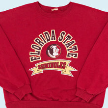 Lade das Bild in den Galerie-Viewer, Sweatshirt "Florida State Seminoles" 90er, rot, L breit