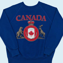 Lade das Bild in den Galerie-Viewer, Bassett-Walker Sweatshirt &quot;Canada&quot; 90er Made in the USA, blau, M/L
