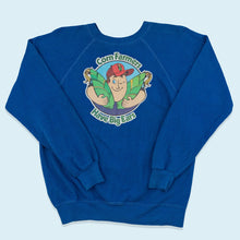 Lade das Bild in den Galerie-Viewer, Sportswear Sweatshirt "Corn Farmers" 90er Made in the USA, blau, S/M