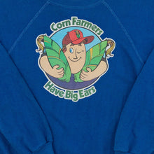 Lade das Bild in den Galerie-Viewer, Sportswear Sweatshirt "Corn Farmers" 90er Made in the USA, blau, S/M