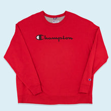 Lade das Bild in den Galerie-Viewer, Champion Sweatshirt Logo, rot, XXL