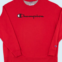 Lade das Bild in den Galerie-Viewer, Champion Sweatshirt Logo, rot, XXL