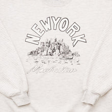 Lade das Bild in den Galerie-Viewer, Jerzees Sweatshirt &quot;New York Manhattan&quot; 90er Made in the USA, grau, L
