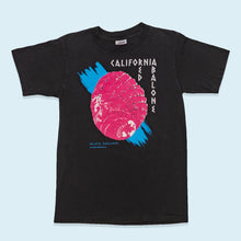 Lade das Bild in den Galerie-Viewer, Oneita T-Shirt "California Red Abalone" 1989 Made in the USA Single Stitch, schwarz, L schmal