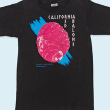 Lade das Bild in den Galerie-Viewer, Oneita T-Shirt "California Red Abalone" 1989 Made in the USA Single Stitch, schwarz, L schmal