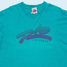 Lade das Bild in den Galerie-Viewer, Rio T-Shirt &quot;Rio Las Vegas&quot; 90er Made in the USA Single Stitch, blau, XXL
