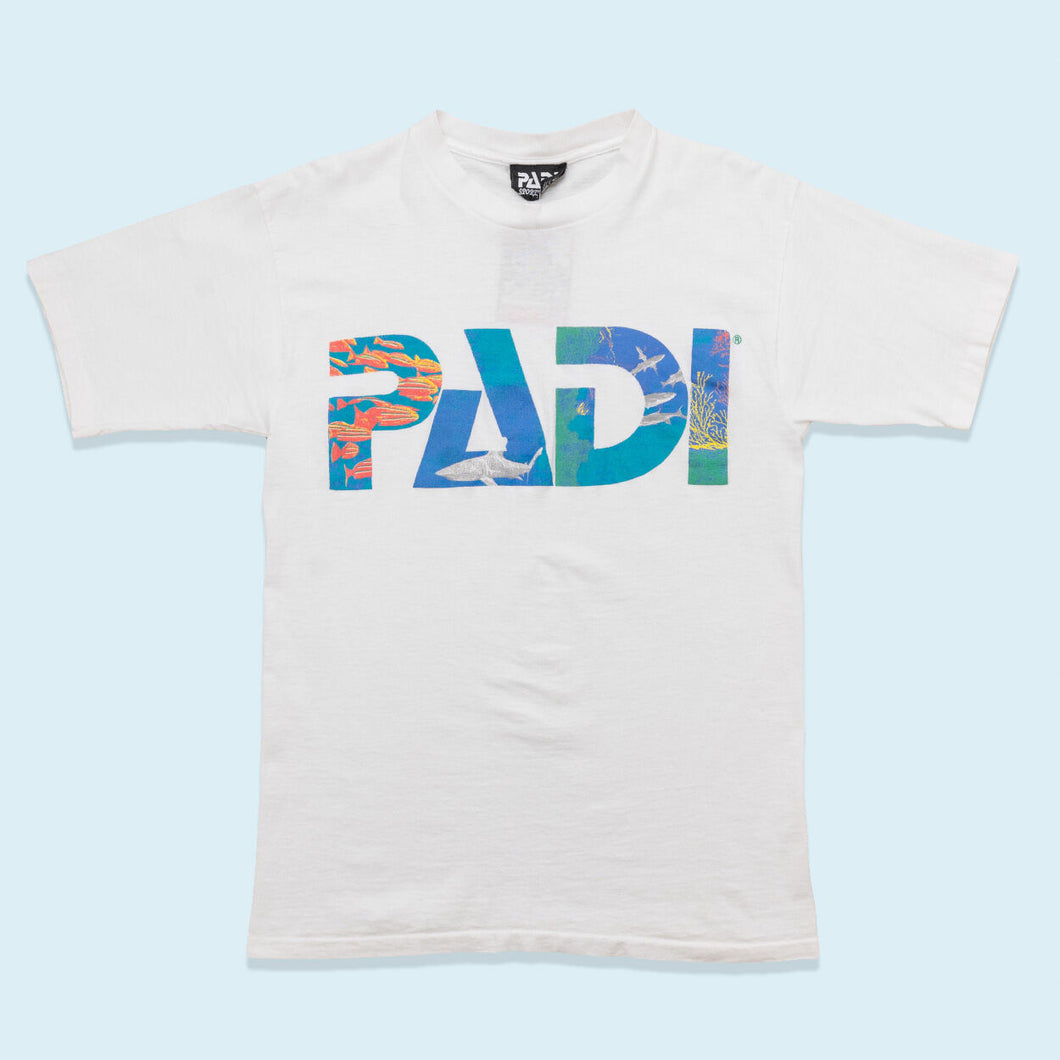 Padi Sportswear T-Shirt 90er Single Stitch Made in the USA, weiß, M/L schmal