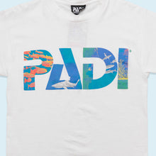 Lade das Bild in den Galerie-Viewer, Padi Sportswear T-Shirt 90er Single Stitch Made in the USA, weiß, M/L schmal
