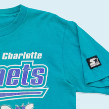 Lade das Bild in den Galerie-Viewer, Starter T-Shirt Charlotte Hornets 90er Made in the USA Single Stitch, blau, M/L
