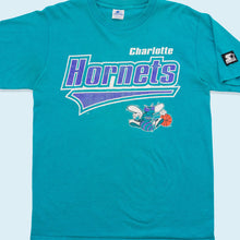 Lade das Bild in den Galerie-Viewer, Starter T-Shirt Charlotte Hornets 90er Made in the USA Single Stitch, blau, M/L
