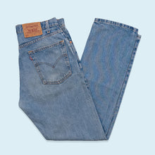 Lade das Bild in den Galerie-Viewer, Levi&#39;s Jeanshose 505 Regular Fit Straight Leg Made in the USA 1999, blau, 34/32
