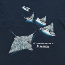 Lade das Bild in den Galerie-Viewer, T-Shirt Maldives 90er, blau, L/XL