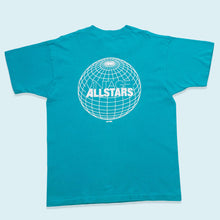 Lade das Bild in den Galerie-Viewer, T-Shirt "Vintage Allstars Merch" 90er Single Stitch, blau, L/XL