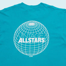 Lade das Bild in den Galerie-Viewer, T-Shirt "Vintage Allstars Merch" 90er Single Stitch, blau, L/XL