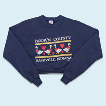 Lade das Bild in den Galerie-Viewer, Jerzees Sweatshirt cropped "Nashville" Made in the USA 90er, blau, M