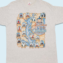 Lade das Bild in den Galerie-Viewer, Fruit of the Loom T-Shirt "Lighthouses of the Chesapeake" 1995 Single Stitch Made in the USA, grau, XL