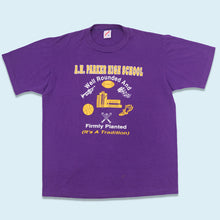Lade das Bild in den Galerie-Viewer, Jerzees T-Shirt "Parker High School" 90er Single Stitch, Made in the USA, lila, XL