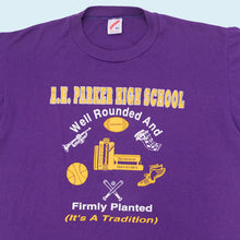 Lade das Bild in den Galerie-Viewer, Jerzees T-Shirt "Parker High School" 90er Single Stitch, Made in the USA, lila, XL