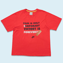 Lade das Bild in den Galerie-Viewer, Nike T-Shirt "Pain is only temporary" 00er, rot, M/L