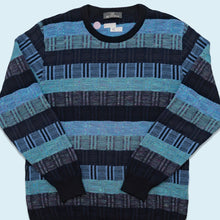 Lade das Bild in den Galerie-Viewer, Jim Spencer Strickpullover 00er, blau, L/XL