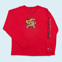 Lade das Bild in den Galerie-Viewer, Champion Longsleeve "University of Maryland", rot, L