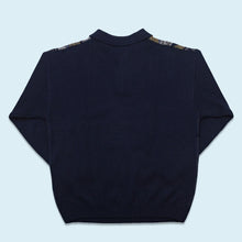 Lade das Bild in den Galerie-Viewer, Strickpullover 90er, blau, XL