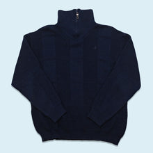 Lade das Bild in den Galerie-Viewer, Delta Strickpullover Quarter Zip, blau, L