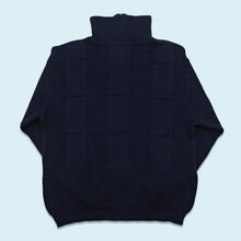 Lade das Bild in den Galerie-Viewer, Delta Strickpullover Quarter Zip, blau, L