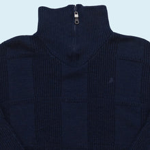 Lade das Bild in den Galerie-Viewer, Delta Strickpullover Quarter Zip, blau, L