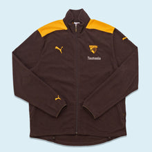 Lade das Bild in den Galerie-Viewer, Puma x AFL On Field Fleece Jacke "Tasmania Hawks", braun/gelb, XL