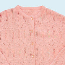 Lade das Bild in den Galerie-Viewer, Cardigan "hand made" 80er/90er, pink/rosa, M/L