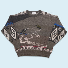 Lade das Bild in den Galerie-Viewer, Hugo Boss Strickpullover "Ski" 90er Made in Germany, grau, L