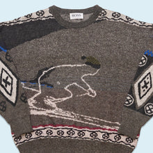 Lade das Bild in den Galerie-Viewer, Hugo Boss Strickpullover "Ski" 90er Made in Germany, grau, L
