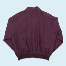 Lade das Bild in den Galerie-Viewer, Jacke "100% Seide" 90er mit Schulterpolstern, lila, XL