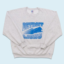 Lade das Bild in den Galerie-Viewer, Russell Athletic Sweatshirt "Detroit Lions" 90er Made in the USA, grau, XL/XXL