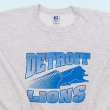Lade das Bild in den Galerie-Viewer, Russell Athletic Sweatshirt "Detroit Lions" 90er Made in the USA, grau, XL/XXL