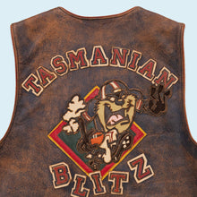 Lade das Bild in den Galerie-Viewer, Jeff Hamilton Weste "Tasmanian Blitz" echtes Leder 1996 Made in the USA, braun, M/L