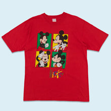 Lade das Bild in den Galerie-Viewer, Disney Fashion T-Shirt "Mickey Mouse" 90er/00er, rot, XL schmal