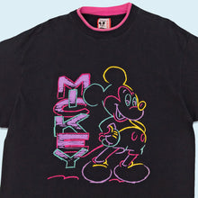 Lade das Bild in den Galerie-Viewer, Disney Designs T-Shirt "Mickey heavy" 90er single stitch Made in the USA, schwarz, L/XL breit