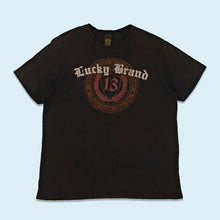 Lade das Bild in den Galerie-Viewer, Lucky Brand T-Shirt "classic fit" 00er Made in Guatemala, schwarz, XL