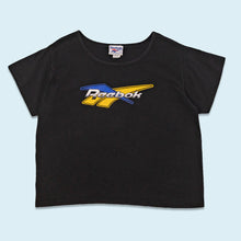Lade das Bild in den Galerie-Viewer, Reebok Top/T-Shirt Damen 90er Made in the USA, schwarz, L/XL