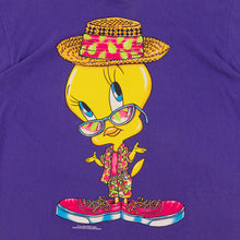 Lade das Bild in den Galerie-Viewer, T-Shirt "Tweety Looney Tunes" 1994 single stitch Made in the USA, lila, L/XL