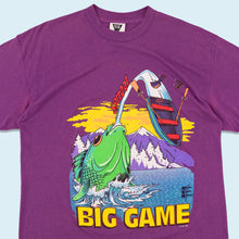 Lade das Bild in den Galerie-Viewer, SSI T-Shirt "Big Game" 1991 single stitch Made in the USA, lila, XL schmal