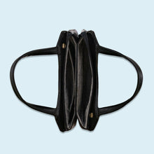 Lade das Bild in den Galerie-Viewer, Handtasche "echtes Leder" 80er, schwarz, klein