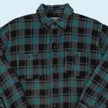 Lade das Bild in den Galerie-Viewer, Champion Hemd "fleece" 70er, blau/grau, L/XL