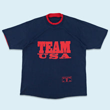 Lade das Bild in den Galerie-Viewer, T-Shirt "Olympia Team USA Spalding" 80er/90er single stitch, blau, L/XL
